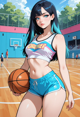 masterpiece, best quality, amazing quality, high-resolution, detailed skin, cheeky, posing, vibrant colors, warm tones, 1girl, lipstick, uncensored, makeup, nose, lips, detailed face, medium breasts, thick thighs, long hair, straight hair, shorts, crop top, outdoors, basketball_court, sunny, daytime, summer, masterpiece, best quality, amazing quality, very aesthetic, absurdres, newest, zPDXLxxx zPDXL3
Negative prompt: 3d, lowres, worst quality, bad quality, sepia, asian, red hair, pubic hair, excessive cum, bad anatomy, jpeg artifacts, signature, watermark, old, oldest, censored, bar censor, large breasts, zPDXLxxx-neg
Steps: 30, Sampler: Euler a, Schedule type: Automatic, CFG scale: 5.5, Seed: 3131520275, Size: 832x1216, Model hash: 29dd7b2a74, Model: animij_v10, Denoising strength: 0.35, Style Selector Enabled: True, Style Selector Randomize: False, Style Selector Style: base, Hires Module 1: Use same choices, Hires sampler: DPM++ 2M, Hires CFG Scale: 1, Hires schedule type: Karras, Hires upscale: 2, Hires steps: 10, Hires upscaler: 4x-UltraSharp, TI: "zPDXLxxx, zPDXL, zPDXLxxx, zPDXL", Version: f2.0.1v1.10.1-previous-669-gdfdcbab6