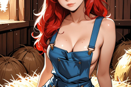 1woman, adult, sexy, petite, long hair, medium breasts, cleavage, red hair, freckles, (wearing nothing but overall shorts), blue eyes, in a barn, sitting on a bale of hay,  040790, air particles, godrays, (no shirt, no undershirt)
Negative prompt: Wide hips, thick thighs, worst quality, low quality, normal quality, bad feet, bad hands, blurry, cropped, cross-eyed, deformed, error, extra arms, extra digit, extra fingers, extra legs, extra limbs, fewer digits, fused fingers, fused limbs, gross proportions, jpeg artifacts, long neck, long body, lowres, malformed limbs, missing arms, missing fingers, missing legs, mutated hands, mutation, poorly drawn face, poorly drawn hands, signature, text, too many fingers, username, watermark, asian, muscular, navel, belly button,
Steps: 20, Sampler: Euler a, Schedule type: Automatic, CFG scale: 7, Seed: 2633187615, Size: 832x1216, Model hash: 29dd7b2a74, Model: animij_v10, Denoising strength: 0.35, Style Selector Enabled: True, Style Selector Randomize: False, Style Selector Style: base, Hires Module 1: Use same choices, Hires sampler: DPM++ 2M, Hires CFG Scale: 1, Hires schedule type: Karras, Hires upscale: 2, Hires steps: 10, Hires upscaler: 4x-UltraSharp, Version: f2.0.1v1.10.1-previous-669-gdfdcbab6