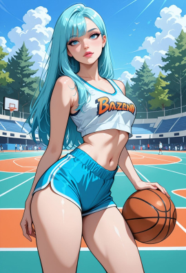 masterpiece, best quality, amazing quality, high-resolution, detailed skin, cheeky, posing, vibrant colors, warm tones, 1girl, lipstick, uncensored, makeup, nose, lips, detailed face, medium breasts, long hair, straight hair, shorts, crop top, outdoors, basketball_court, basketball, sunny, daytime, summer, masterpiece, best quality, amazing quality, very aesthetic, absurdres, newest, zPDXLxxx zPDXL3
Negative prompt: 3d, lowres, worst quality, bad quality, sepia, asian, red hair, pubic hair, excessive cum, bad anatomy, jpeg artifacts, signature, watermark, old, oldest, censored, bar censor, large breasts, zPDXLxxx-neg
Steps: 30, Sampler: Euler a, Schedule type: Automatic, CFG scale: 5.5, Seed: 3131520276, Size: 832x1216, Model hash: 29dd7b2a74, Model: animij_v10, Denoising strength: 0.35, Style Selector Enabled: True, Style Selector Randomize: False, Style Selector Style: base, Hires Module 1: Use same choices, Hires sampler: DPM++ 2M, Hires CFG Scale: 7, Hires schedule type: Karras, Hires upscale: 2, Hires steps: 10, Hires upscaler: R-ESRGAN 4x+, TI: "zPDXLxxx, zPDXL, zPDXLxxx, zPDXL", Version: f2.0.1v1.10.1-previous-669-gdfdcbab6