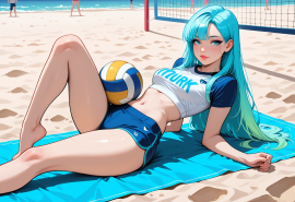 masterpiece, best quality, amazing quality, high-resolution, detailed skin, cheeky, posing, vibrant colors, warm tones, 1girl, lipstick, uncensored, makeup, nose, lips, detailed face, medium breasts, thick thighs, bare feet, long hair, straight hair, shorts, crop top, beach, volleyball_court, volleyball, sunny, daytime, summer, masterpiece, best quality, amazing quality, very aesthetic, absurdres, newest, zPDXLxxx zPDXL3
Negative prompt: 3d, lowres, worst quality, bad quality, sepia, asian, red hair, pubic hair, excessive cum, bad anatomy, jpeg artifacts, signature, watermark, old, oldest, censored, bar censor, large breasts, zPDXLxxx-neg
Steps: 30, Sampler: Euler a, Schedule type: Automatic, CFG scale: 5.5, Seed: 3131520273, Size: 1216x832, Model hash: 29dd7b2a74, Model: animij_v10, Denoising strength: 0.35, Style Selector Enabled: True, Style Selector Randomize: False, Style Selector Style: base, Hires Module 1: Use same choices, Hires sampler: DPM++ 2M, Hires CFG Scale: 7, Hires schedule type: Karras, Hires upscale: 2, Hires steps: 10, Hires upscaler: R-ESRGAN 4x+, TI: "zPDXLxxx, zPDXL, zPDXLxxx, zPDXL", Version: f2.0.1v1.10.1-previous-669-gdfdcbab6