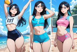 masterpiece, best quality, amazing quality, high-resolution, detailed skin, cheeky, posing, vibrant colors, warm tones, 1girl, lipstick, uncensored, makeup, nose, lips, detailed face, medium breasts, thick thighs, bare feet, long hair, straight hair, shorts, crop top, beach, volleyball_court, volleyball, sunny, daytime, summer, masterpiece, best quality, amazing quality, very aesthetic, absurdres, newest, zPDXLxxx zPDXL3
Negative prompt: 3d, lowres, worst quality, bad quality, sepia, asian, red hair, pubic hair, excessive cum, bad anatomy, jpeg artifacts, signature, watermark, old, oldest, censored, bar censor, large breasts, zPDXLxxx-neg
Steps: 30, Sampler: Euler a, Schedule type: Automatic, CFG scale: 5.5, Seed: 3131520278, Size: 1216x832, Model hash: 29dd7b2a74, Model: animij_v10, Denoising strength: 0.35, Style Selector Enabled: True, Style Selector Randomize: False, Style Selector Style: base, Hires Module 1: Use same choices, Hires sampler: DPM++ 2M, Hires CFG Scale: 7, Hires schedule type: Karras, Hires upscale: 2, Hires steps: 10, Hires upscaler: R-ESRGAN 4x+, TI: "zPDXLxxx, zPDXL, zPDXLxxx, zPDXL", Version: f2.0.1v1.10.1-previous-669-gdfdcbab6