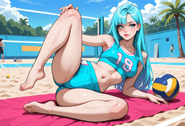 masterpiece, best quality, amazing quality, high-resolution, detailed skin, cheeky, posing, vibrant colors, warm tones, 1girl, lipstick, uncensored, makeup, nose, lips, detailed face, medium breasts, thick thighs, bare feet, long hair, straight hair, shorts, crop top, beach, volleyball_court, volleyball, sunny, daytime, summer, masterpiece, best quality, amazing quality, very aesthetic, absurdres, newest, zPDXLxxx zPDXL3
Negative prompt: 3d, lowres, worst quality, bad quality, sepia, asian, red hair, pubic hair, excessive cum, bad anatomy, jpeg artifacts, signature, watermark, old, oldest, censored, bar censor, large breasts, zPDXLxxx-neg
Steps: 30, Sampler: Euler a, Schedule type: Automatic, CFG scale: 5.5, Seed: 3131520280, Size: 1216x832, Model hash: 29dd7b2a74, Model: animij_v10, Denoising strength: 0.35, Style Selector Enabled: True, Style Selector Randomize: False, Style Selector Style: base, Hires Module 1: Use same choices, Hires sampler: DPM++ 2M, Hires CFG Scale: 7, Hires schedule type: Karras, Hires upscale: 2, Hires steps: 10, Hires upscaler: R-ESRGAN 4x+, TI: "zPDXLxxx, zPDXL, zPDXLxxx, zPDXL", Version: f2.0.1v1.10.1-previous-669-gdfdcbab6