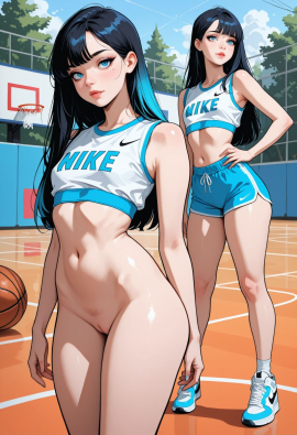 masterpiece, best quality, amazing quality, high-resolution, detailed skin, cheeky, posing, vibrant colors, warm tones, 2girls, lipstick, uncensored, makeup, nose, lips, detailed face, small breasts, thick thighs, long hair, straight hair, wearing nike pro, shorts, crop top, outdoors, basketball_court, sunny, daytime, summer, masterpiece, best quality, amazing quality, very aesthetic, absurdres, newest, zPDXLxxx zPDXL3
Negative prompt: 3d, lowres, worst quality, bad quality, sepia, asian, red hair, pubic hair, excessive cum, bad anatomy, jpeg artifacts, signature, watermark, old, oldest, censored, bar censor, large breasts, zPDXLxxx-neg
Steps: 30, Sampler: Euler a, Schedule type: Automatic, CFG scale: 5.5, Seed: 3131520275, Size: 832x1216, Model hash: 29dd7b2a74, Model: animij_v10, Denoising strength: 0.35, Style Selector Enabled: True, Style Selector Randomize: False, Style Selector Style: base, Hires Module 1: Use same choices, Hires sampler: DPM++ 2M, Hires CFG Scale: 1, Hires schedule type: Karras, Hires upscale: 2, Hires steps: 10, Hires upscaler: 4x-UltraSharp, TI: "zPDXLxxx, zPDXL, zPDXLxxx, zPDXL", Version: f2.0.1v1.10.1-previous-669-gdfdcbab6